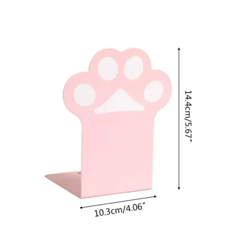 2pcs 크리 에이 티브 고양이 발 북 엔드 Kawaii Anti-skid Book Organizer 데스크탑 도서 지원 한국어 편지지 학교 사무용품