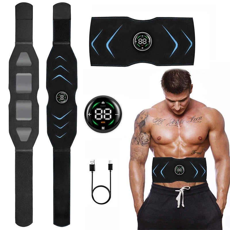 

Vibration Ab Belt Abdominal Muscle Toner Abs Stimulator EMS Slimming Belt Waist Trainer Fitness Trimmer Home Workout Equiment