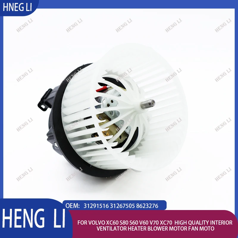 Heater Fan HVAC Heater Motor Assembly A-Premium HVAC Heater Blower Motor  Assembly For Volvo S60 S80 V70 XC60 XC70 - Replaces #31291516-8 Front Cabin  Fan Replacement V60 Wentylator Nawiewu Wymiana 312915168 AC A/C Fan Ventilation Blower Motor Compatible For VOLVO