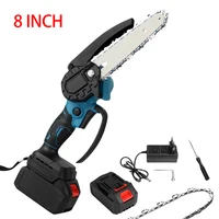 8 Inch Electric Chain Saw Handheld Portable Chainsaw Tree Wood Cutter Pruning Garden Power Tool Compatible Makita 18V Battery 1