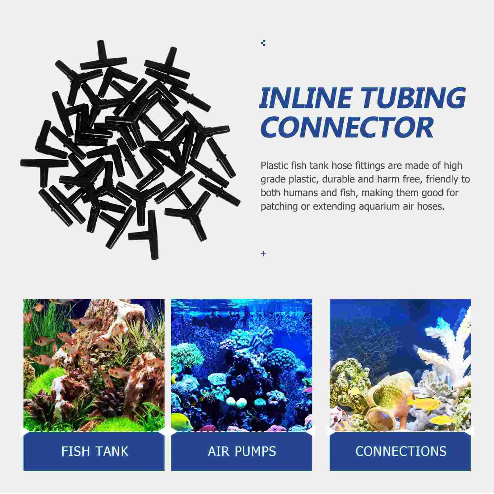 Tube Fish Tank Adapter 40 Pcs Aquarium Accessories