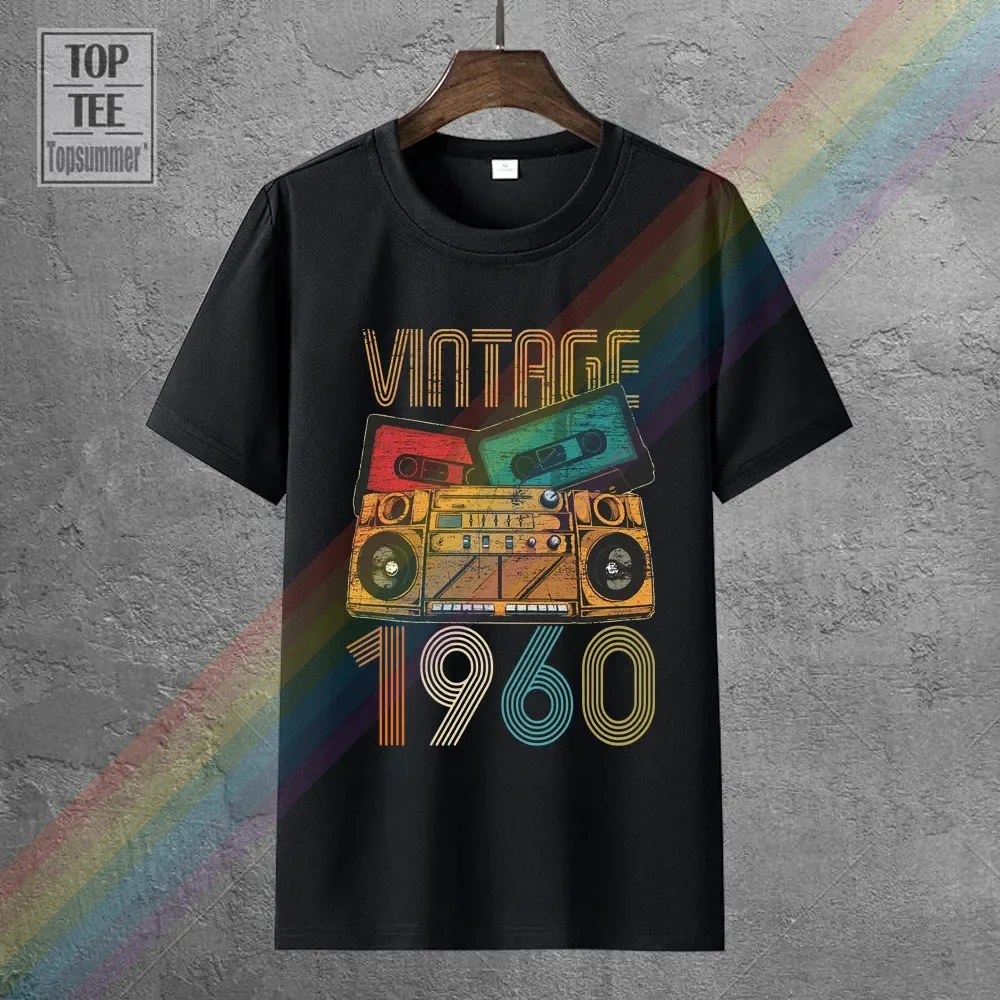 

Vintage 1960 Fun 61St Birthday Gift Tee Shirt Fashion Retro T-Shirt Brand Harajuku Horror Sweatshirts T-Shirts Logo Funny Tshirt