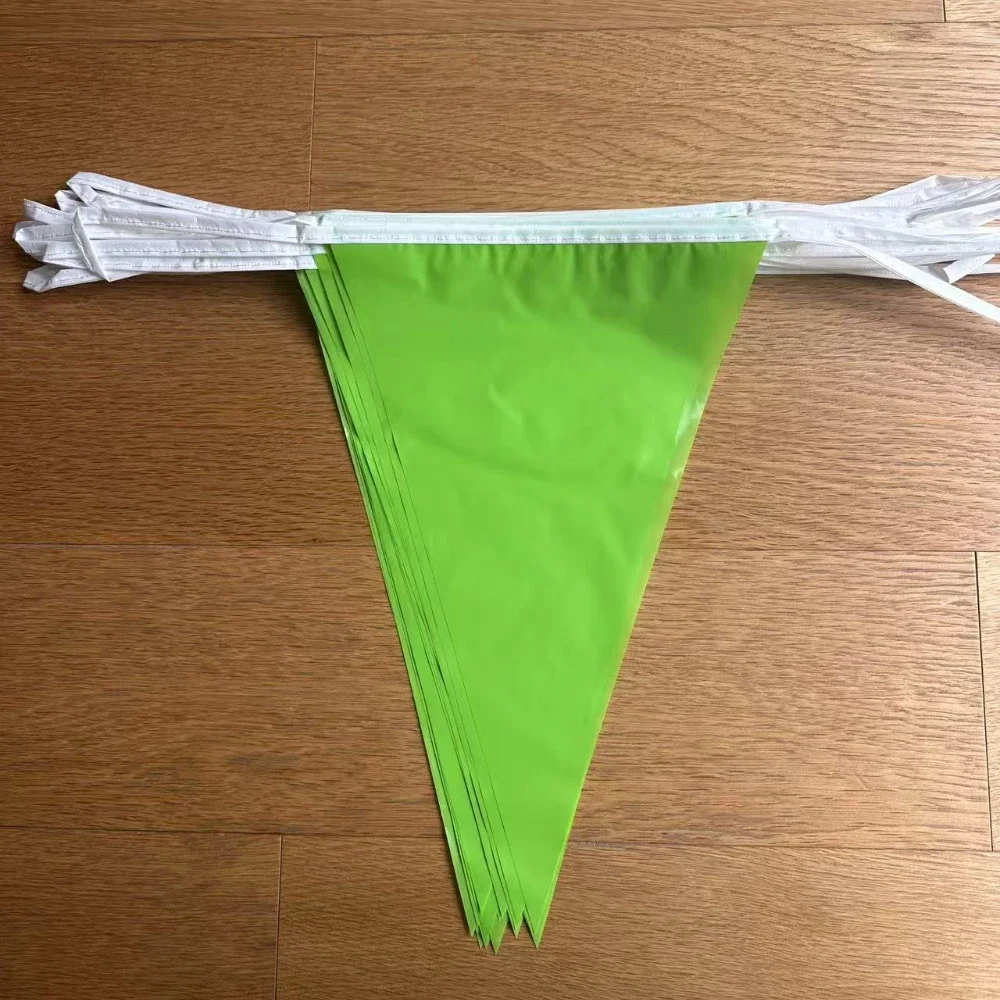 Vibrant Fluorescent Green Pennant Banner