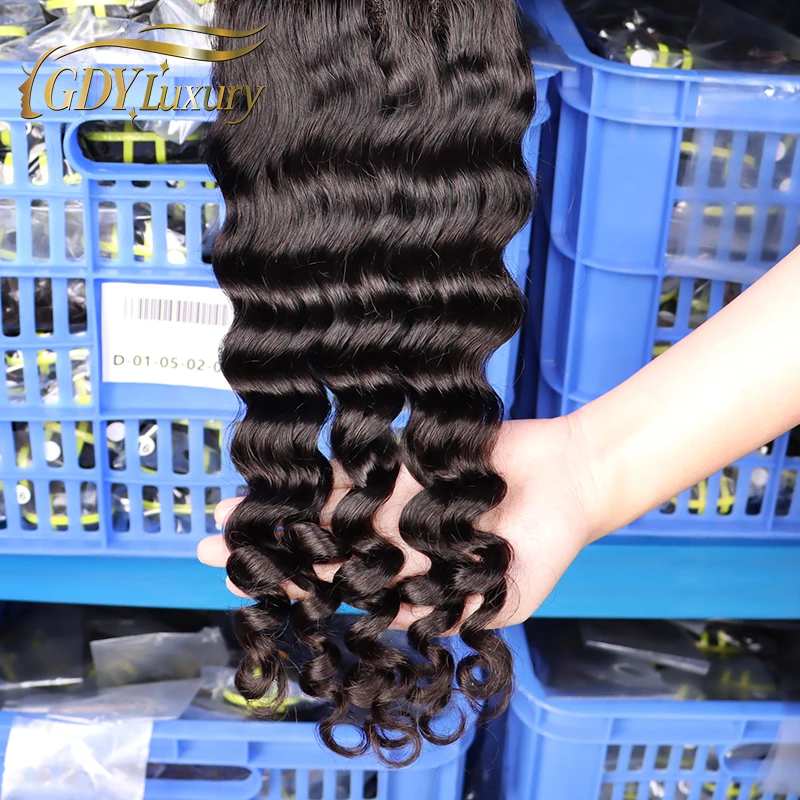 Loose Deep Wave 13x4 HD Lace Frontal Only Pre plucked Invisible Melt Skin Lace 4x4 5x5 Closure Raw Human Hair For Woman #1B