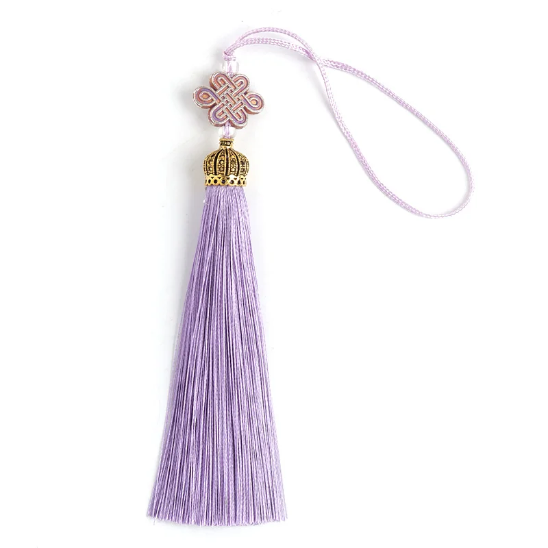 2pcs/Lot Polyester Alloy Woven Chinese Knot Tassel Pendant Accessories For Charms Jewelry Making DIY Bag Clothing Decoration tassel fringe,tassel decoration,tassel accessories,tassel trim,mini tassels,bookmark tassels,silky floss tassels,leather tassels,fluorescent tassels