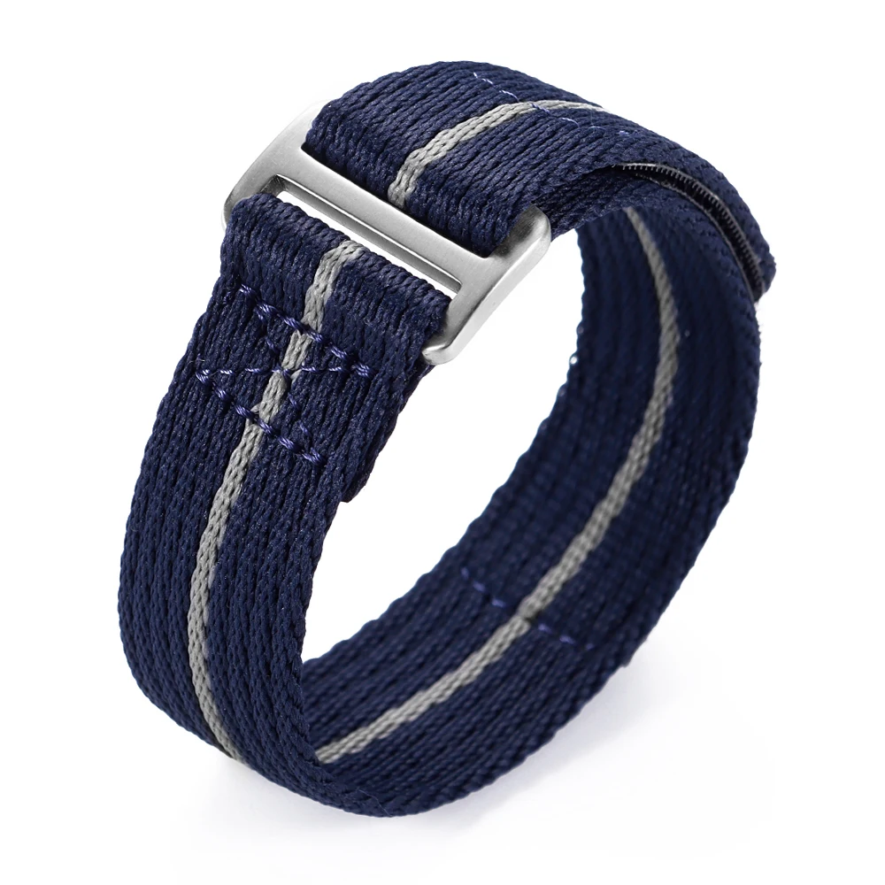 Military-Grade Nylon Hook & Loop Waterproof Watch Band - 20mm/22mm