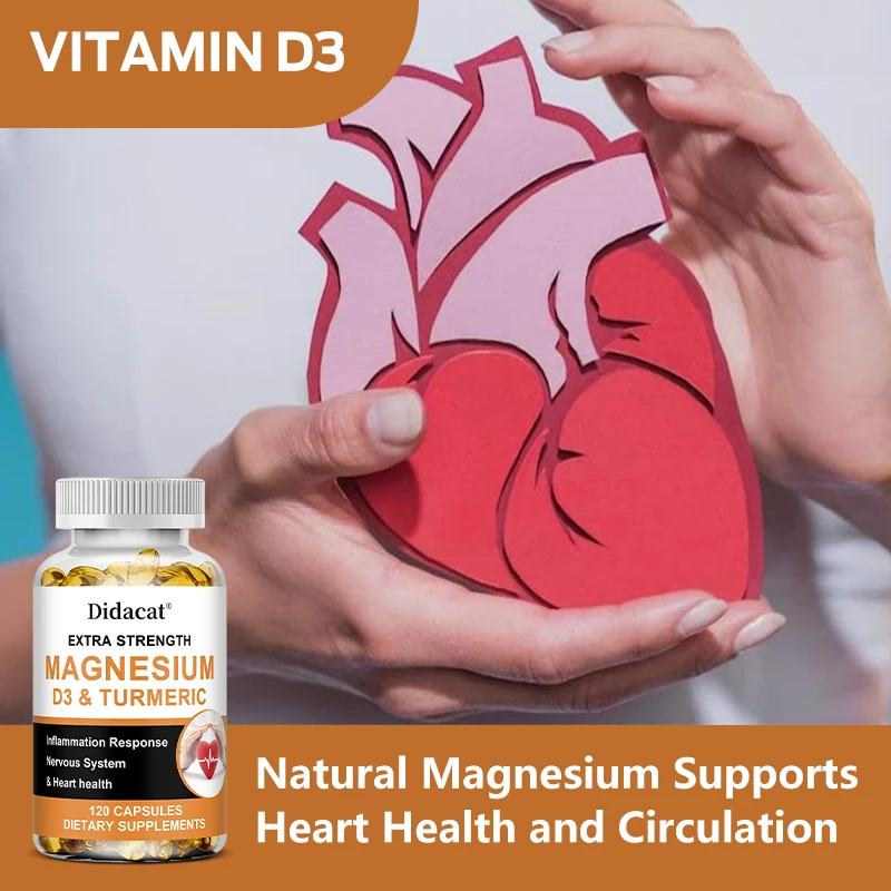 High Absorption Magnesium Capsules 500 Mg - Helps Improve Muscle, Sleep, Joint, Bone, Immune, and Cardiovascular Health