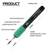 LF USB Soldering iron 8W 3-levels Adjust temperature Li battery charge soldering iron Welding Set DIY Home Repair solder set - Image 2
