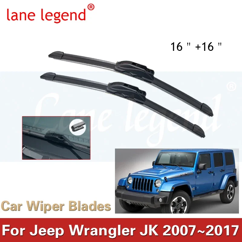 

for Jeep Wrangler JK 2007~2017 Car Wiper Blades Front Window Windscreen Windshield Wipers Car Accessories 2008 2009 2015 2016
