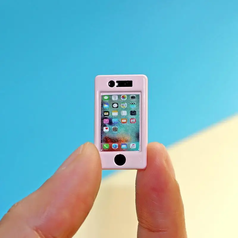 Dollhouse Miniature Items Simulation Mini Mobile Phone Model Decoration Ob11 Bjd Doll House Accessories Pretend Play Child Toys 4