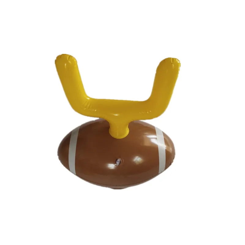 1pc brown Inflatable Ring Children's Game Throwing Rings Parent Child Interactive Entertainment Football Cap Top Toy Large
