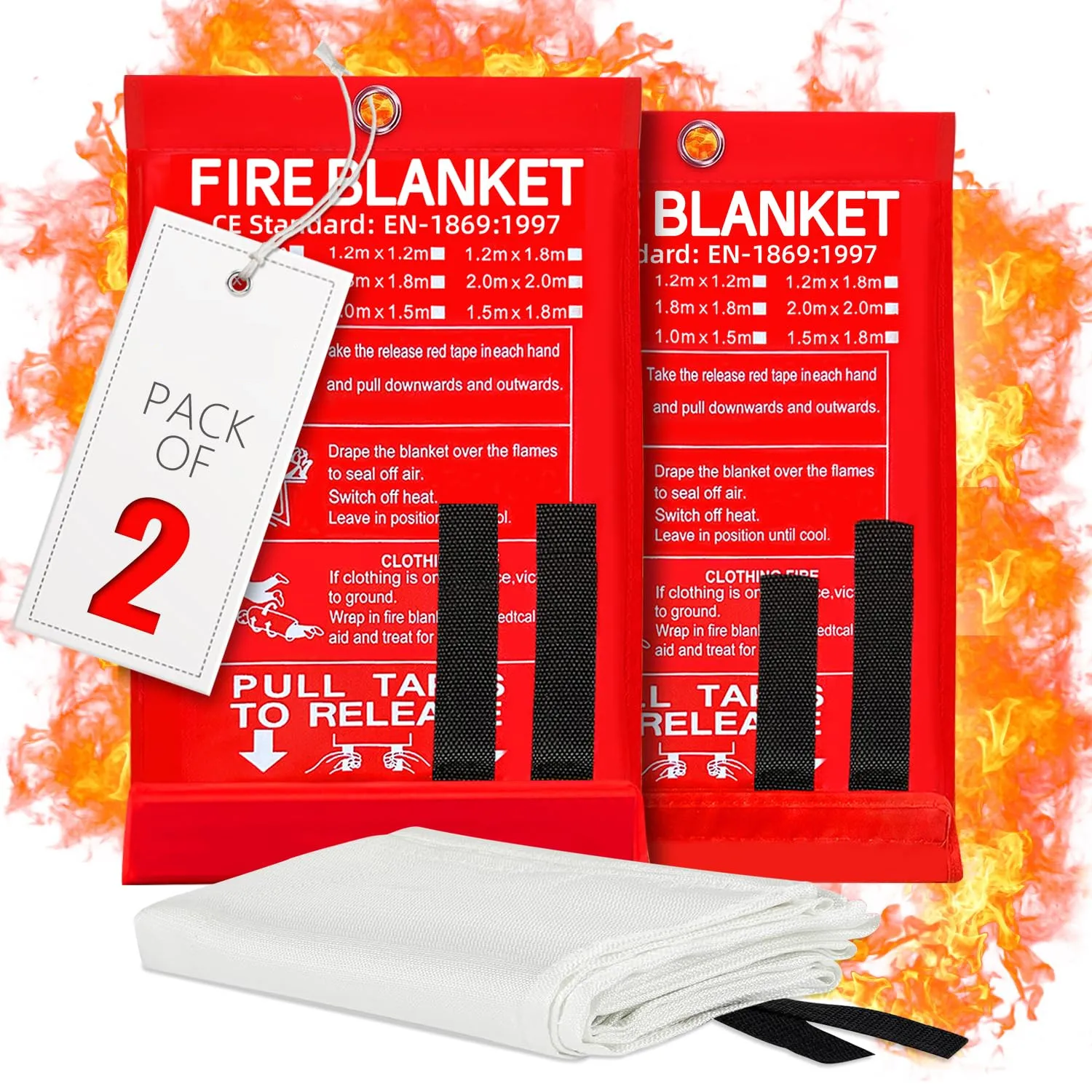 Fire Blankets Sets of 2 1