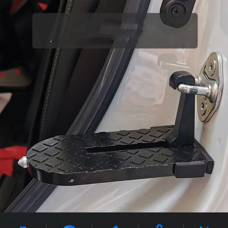 Auto assist pedal Door Car Roof Rack Step Universal Latch Hook Auxiliary Walking Car Foot Pedal Aluminium Alloy Safety Hammer car accessories car pedals car roof rack step