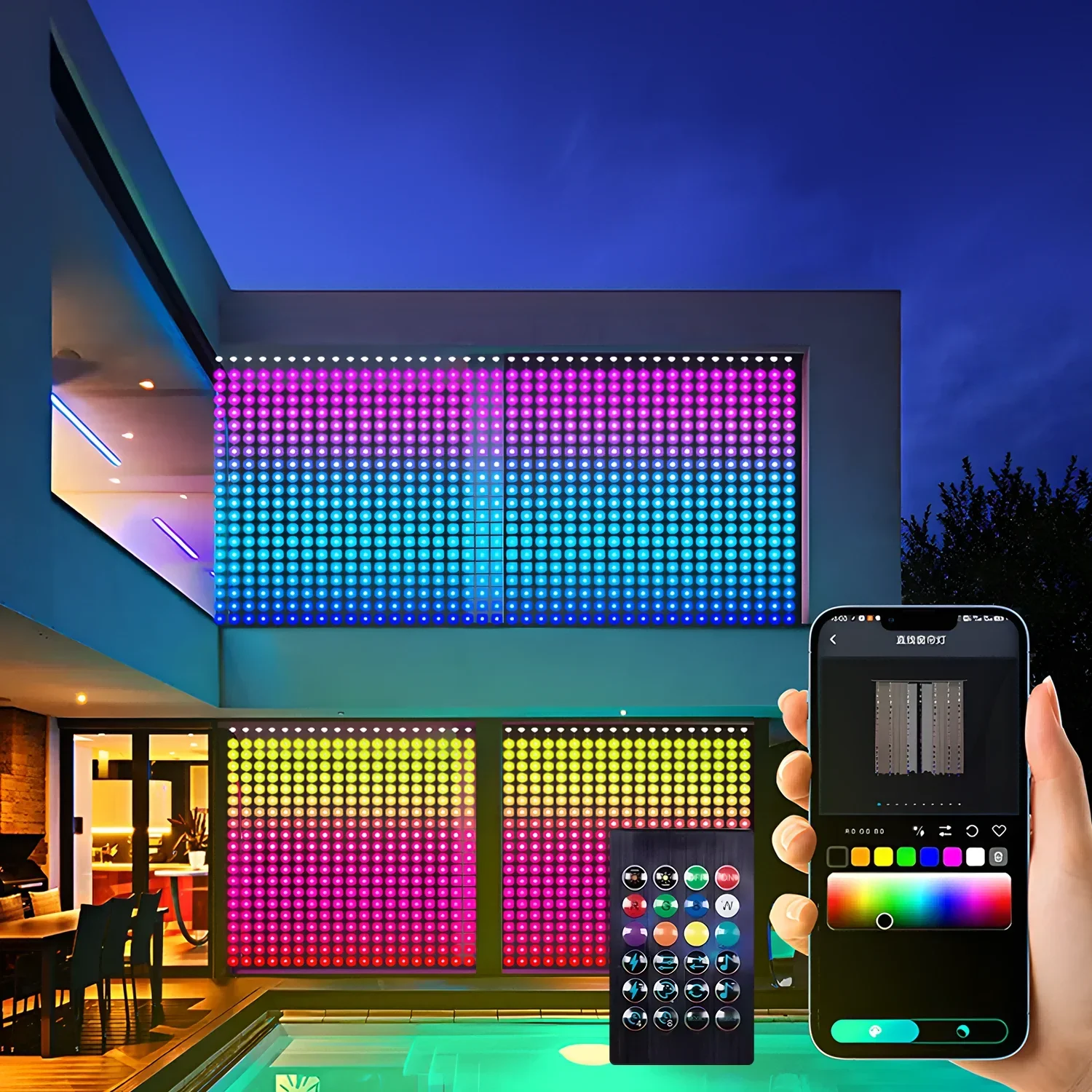 App Controlled LED Smart Curtain Lights String