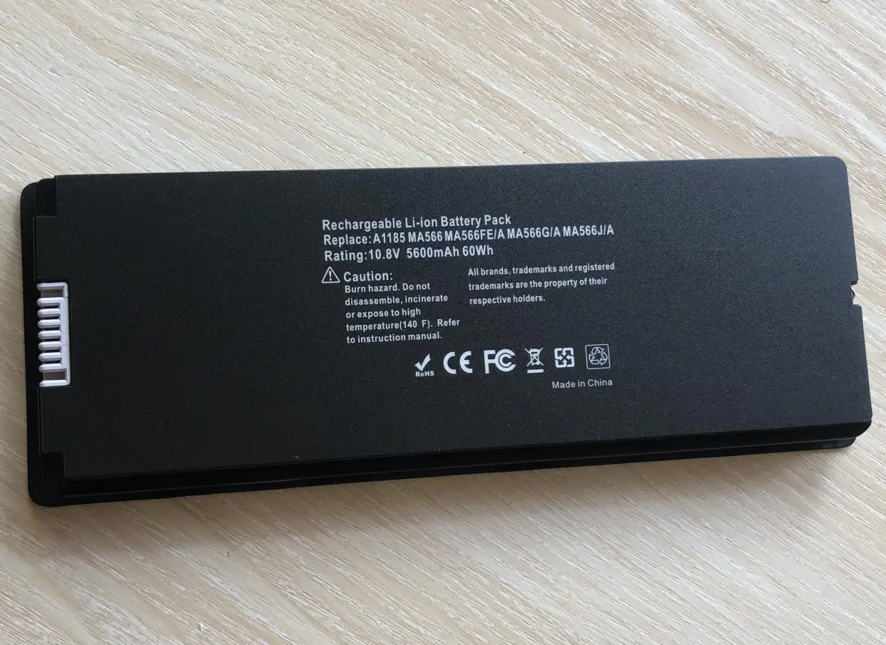 Фото Черный аккумулятор A1185 для ноутбука Apple MacBook 13 дюймов, A1181 2006 2007 2008 2009 MA566 MA561 MA566FE A MA566G A MA566J A MA472 MA47 №5