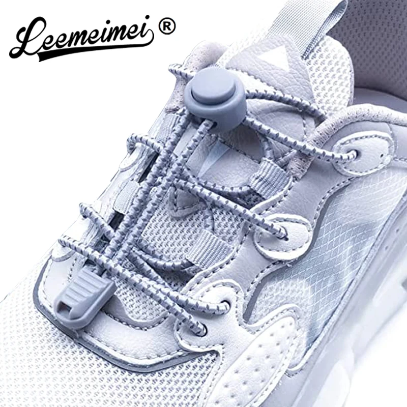 

Reflective Shoelace Stretching Lock lace 20 colors a pair Of Locking Shoe Laces Elastic Sneaker Shoelaces Shoestrings Running