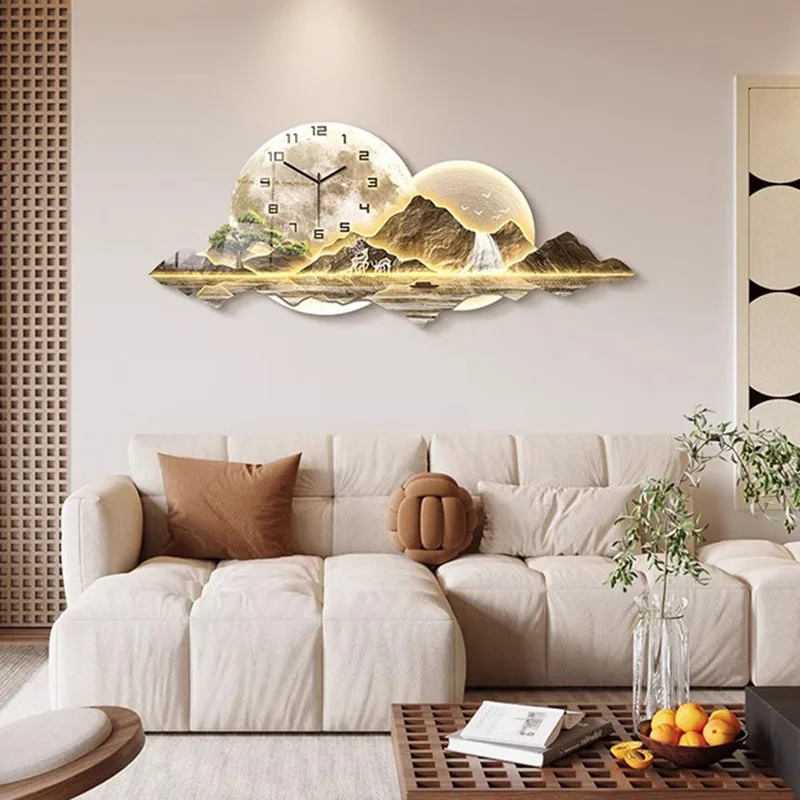 

Silent Creative Wall Clocks Minimalist Fashion Restaurant Wall Watch Art Mural Luxury Horloge Murale Living Room Decoration