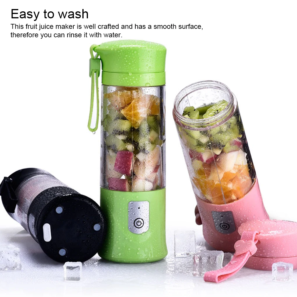 Electric Juicer Household Fast Speed Blender Cup Traveling Fitness Portable Cordless Juice Maker Kitchen Gadget Purple 4