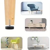 20 PCS Stainless Steel Adjustable Leveling Furniture Legs - Heavy Duty Non-Slip Base for Tables/Chairs/Cabinets/Sofas 5