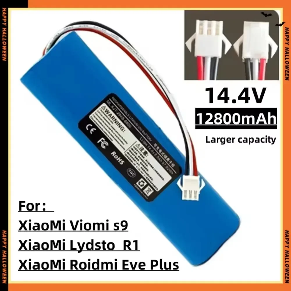 vacuum cleaner battery 12800mAh Rechargeable Li-ion Battery for XiaoMi Lydsto R1 Viomi S9 Roidmi Eve Plus Robot Vacuum Cleaner Battery Pack