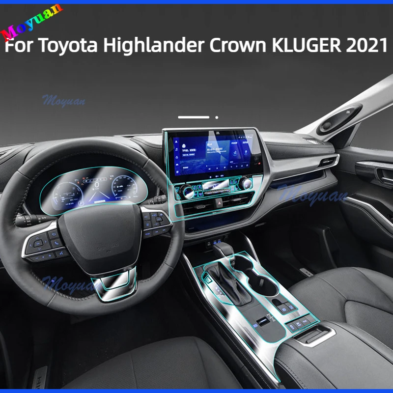 

Для Toyota Highlander KLUGER 2021, панель редуктора, навигационный экран, Автомобильный интерьер, наклейка против царапин