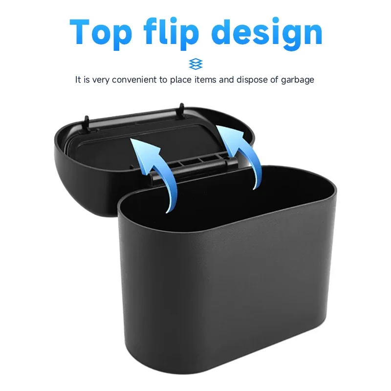 Small Car Trash Can With Lid Leak-proof Mini Accessories For Volkswagen VW Tiguan 2 MK2 Allspace