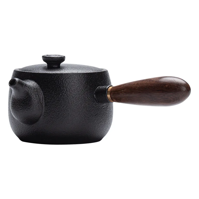 

Japanese Style Rough Pottery Teapot,Side Handle Teapot,Large Capacity Portable Tea Pot with Handle,Handmade Teaware,Kung Fu Tea