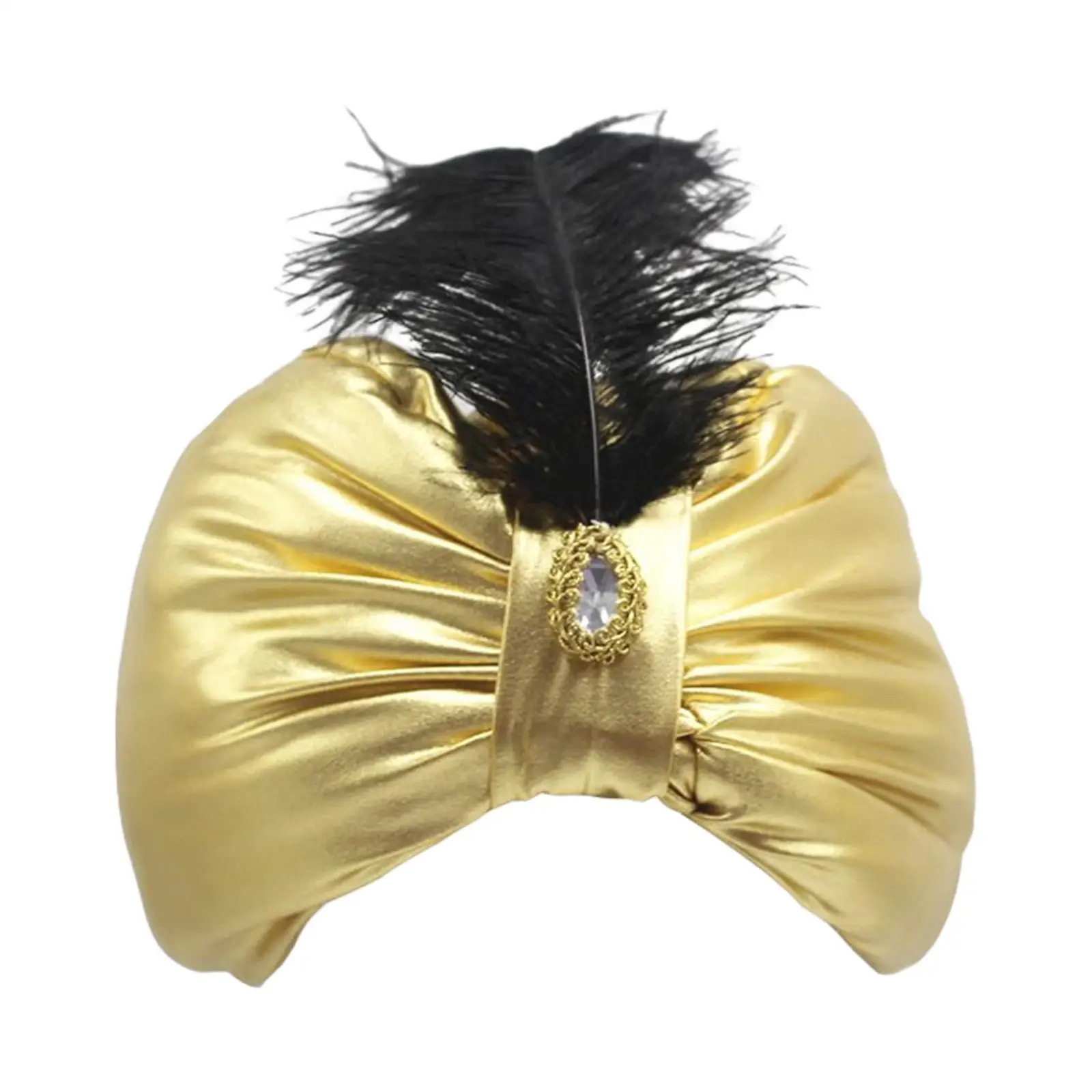 Unisex Sultan Turban Men Sultan Costume Hijab Twisted Pleated Headwear Scarf Cover Arab Headwear Decorations Pre Tied Knot Soft