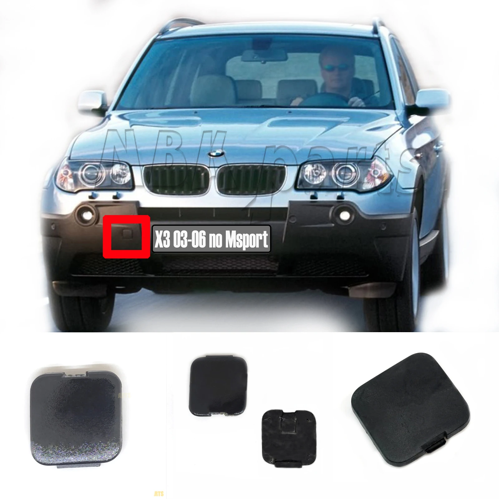 

Fit 03-06 BMW X3 E83 1.8i 2.0i 2.5i 3.0i 3.0si xDrive sDrive SAV FRONT TOW COVER 51113400905