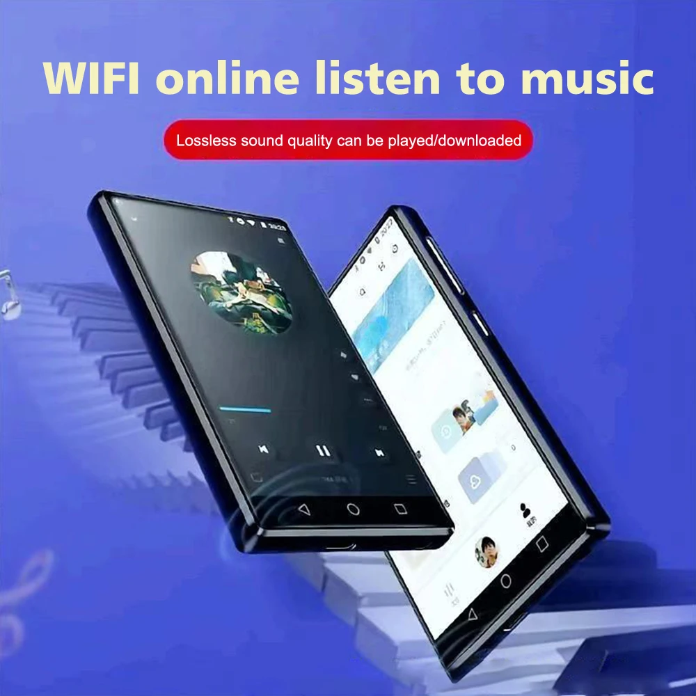 16G/32G WiFi MP5 Player 3.97-inch Large IPS Touch Screen MP4 MP3 Player 8-core CPU Video Audio Work with Android Apps