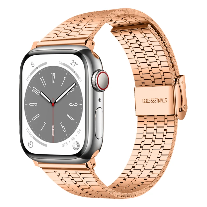 

Strap for Apple Watch band 44mm 45mm 40mm 49mm 40mm 42 38 Stainless Steel Correa Bracelet iWatch Series 3 4 5 6 SE 7 8 9 ultra2