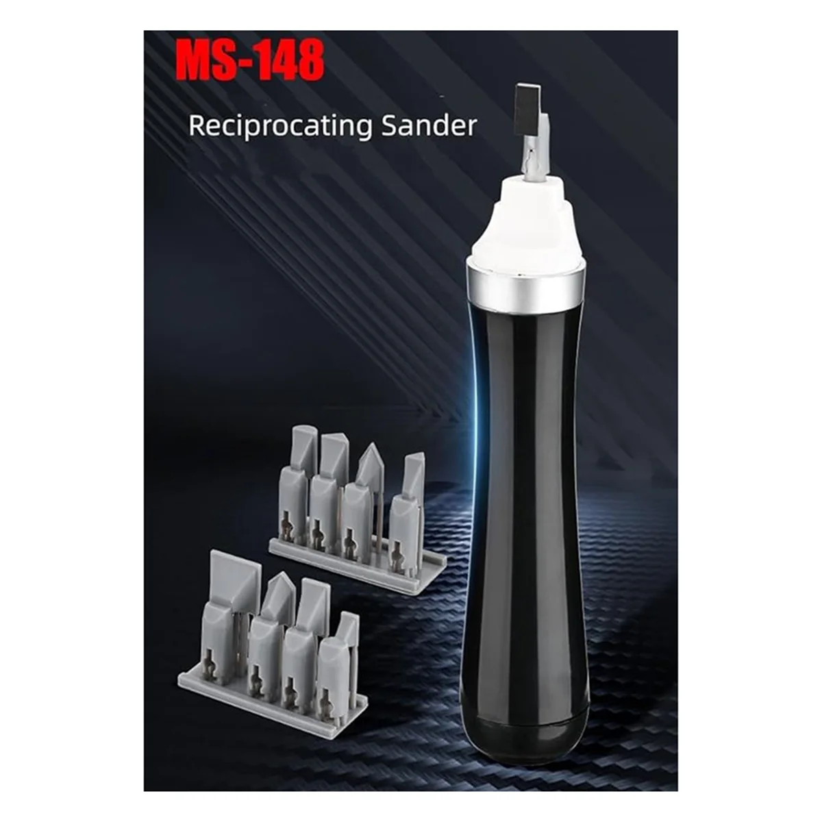 Electric Reciprocating Sander, with 8pcs Sanding Head for Hobbies,Art,Miniature,Figure Polishing,Sanding 3