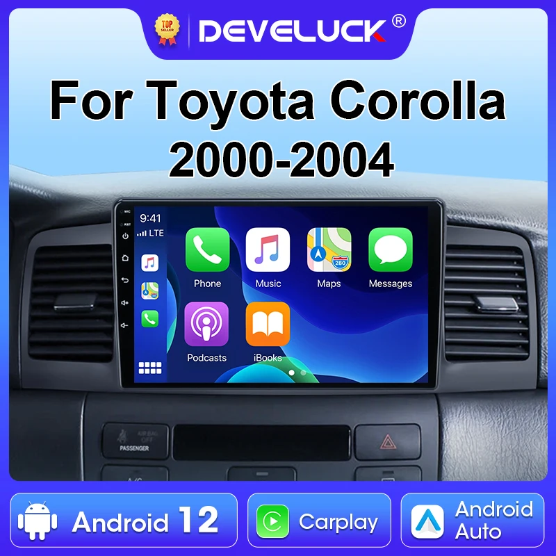 Android 15 Autoradio Für Toyota Corolla E120 (2000-2006) – 7 Zoll Touchscreen, CarPlay, Android Auto, Rückfahrkamera