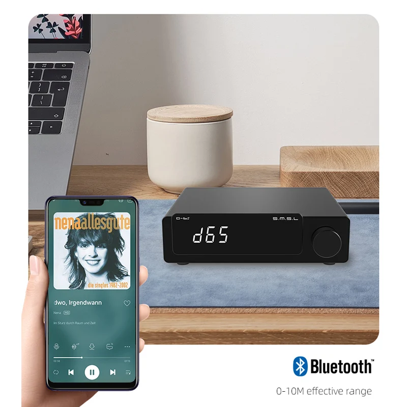 SMSL D-6s MQA MQA-CD ES9039Q2M Bluetooth Decoder XU316 D6s DAC Remote Control
