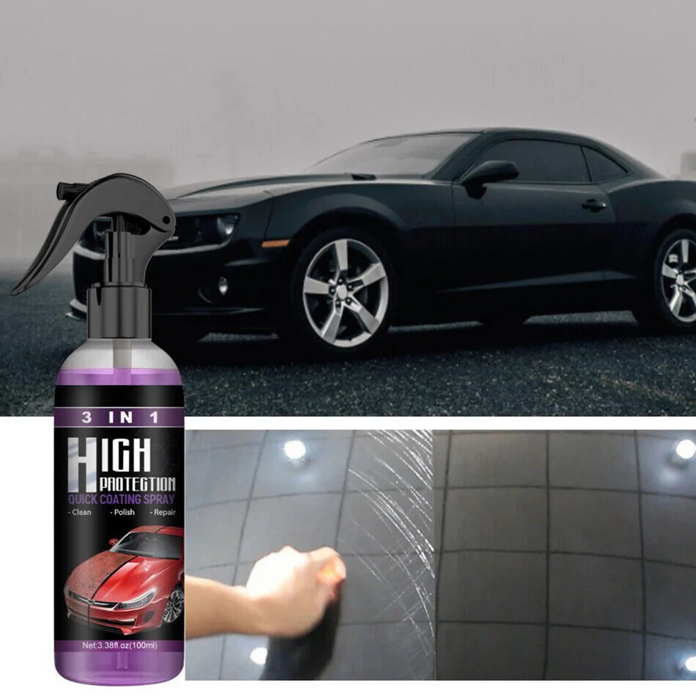 Rayhong 100ml 3 In 1 High Protection Quick Car Coating Spray Automatic Hand Paint Color Changing Cleaning Spray
