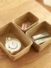 Woven Seagrass Storage Baskets Fruit  Box Cosmetic  ContainerStraw Rattan  Desk Organizer Picnic  2