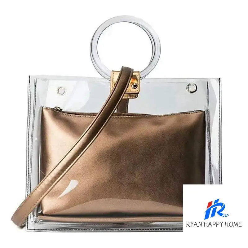 20Pcs Transparent Bag Handle Replacement D Shape Handbag Purse Handle For Handmade Beach Bag Handbags Purse Handles