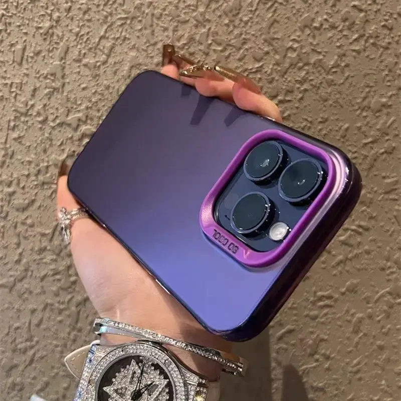 Luxury Metallic Aurora Matte Phone Case Cover