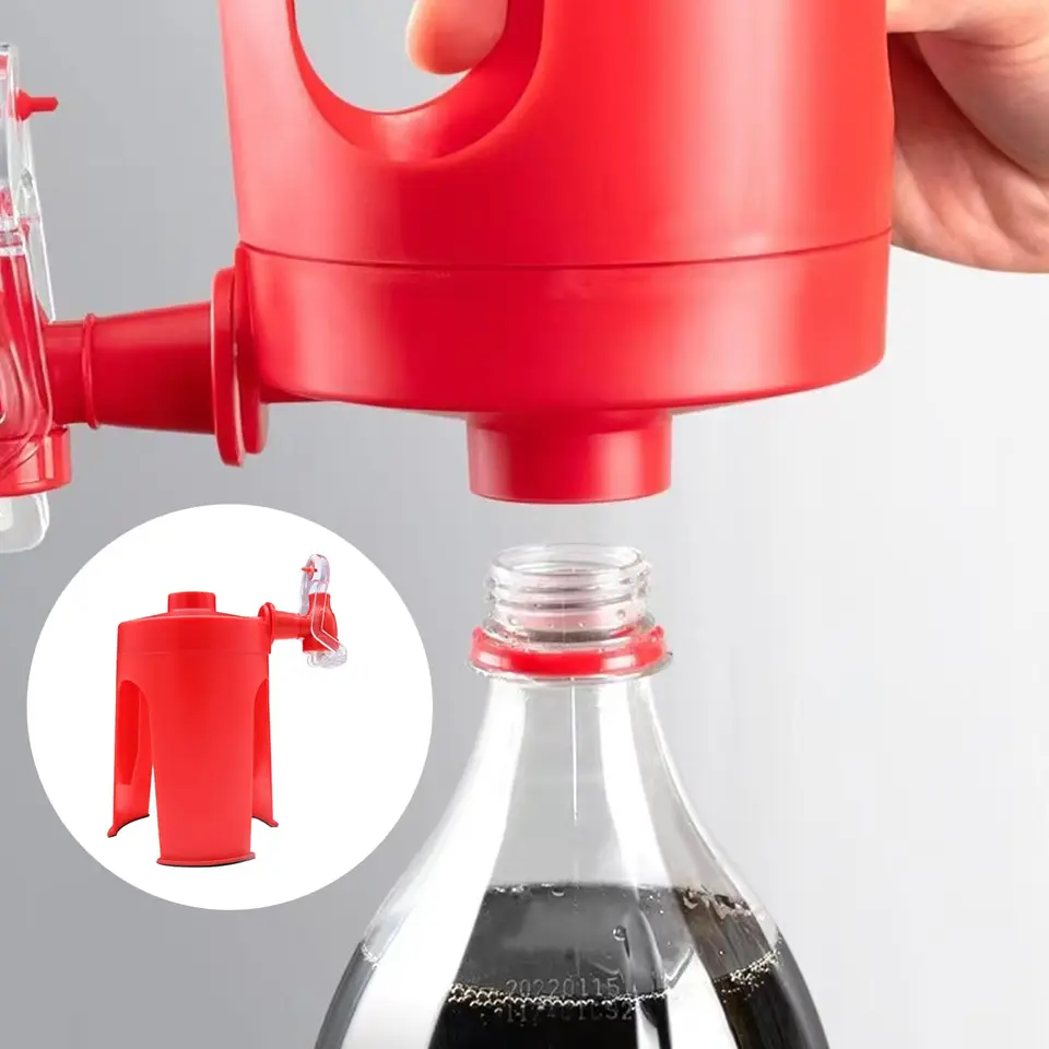 Distributeur D’eau Inversé Manuel Culnflun - Pour Soda, Boissons - Portable - Design Rouge - Idéal Camping, Bar, Maison