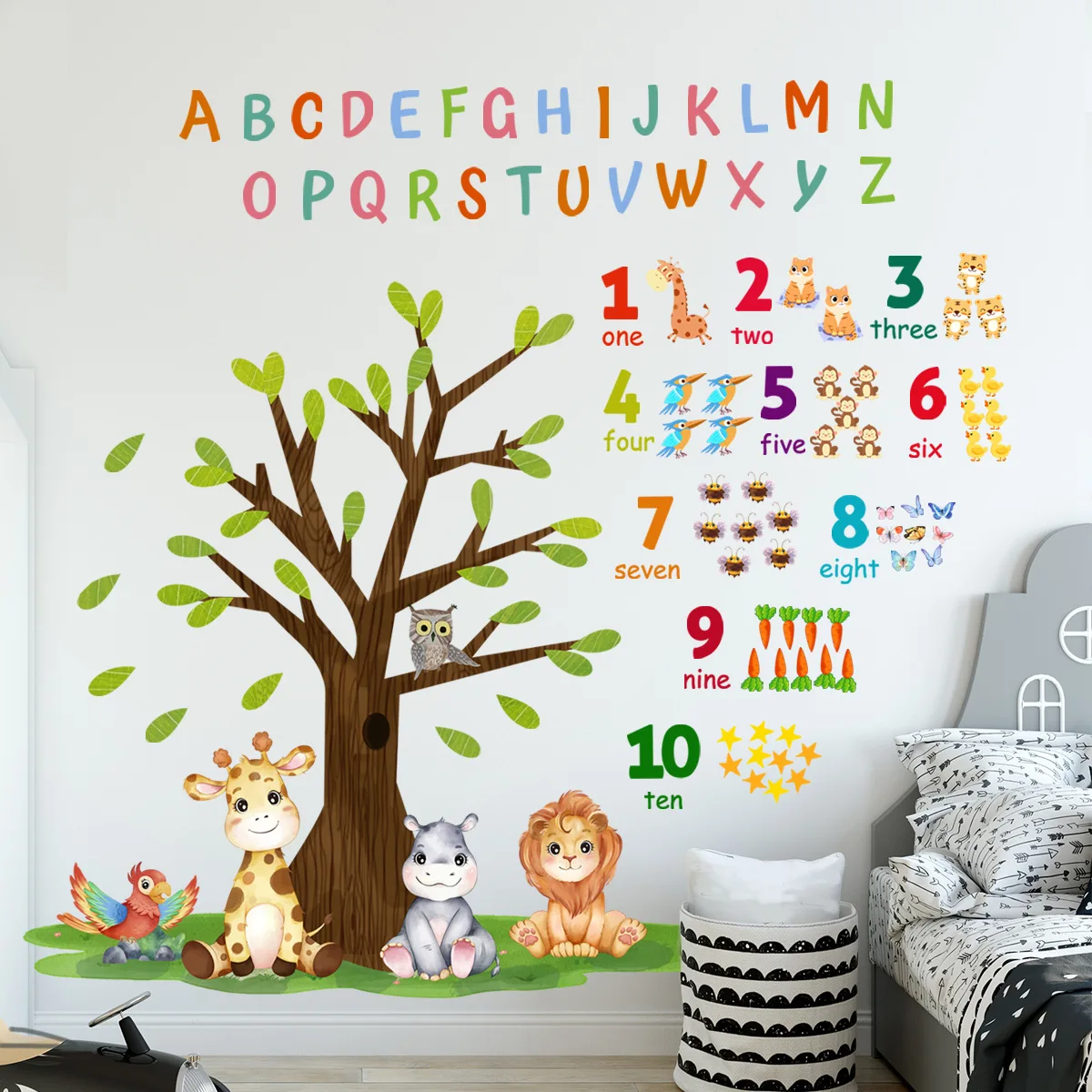 3pcs Cartoon Forest Animal Lion Giraffe Wall Stickers Puzzle Early Education Kindergarten Decorative Mural Wall Sticker Ms6345 20pcs cartoon airplane stickers 3d kindergarten reward bubble stickers puzzle early education three dimensional decor stickers