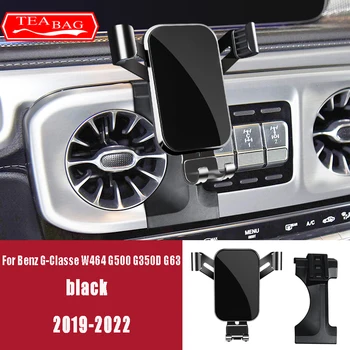 Car Mobile Phone Holder For Mercedes Benz Class G W464 G500 G350D G63 2019 2020 2021 2022 Air Vent GPS Gravity Stand Accessories 1