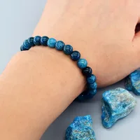 Original Reiki Blue Apatite Beads Bracelets Men Women Natural Stone Blood Circulation Stimulate Enthusiasm Health Care Jewelry - Image 6
