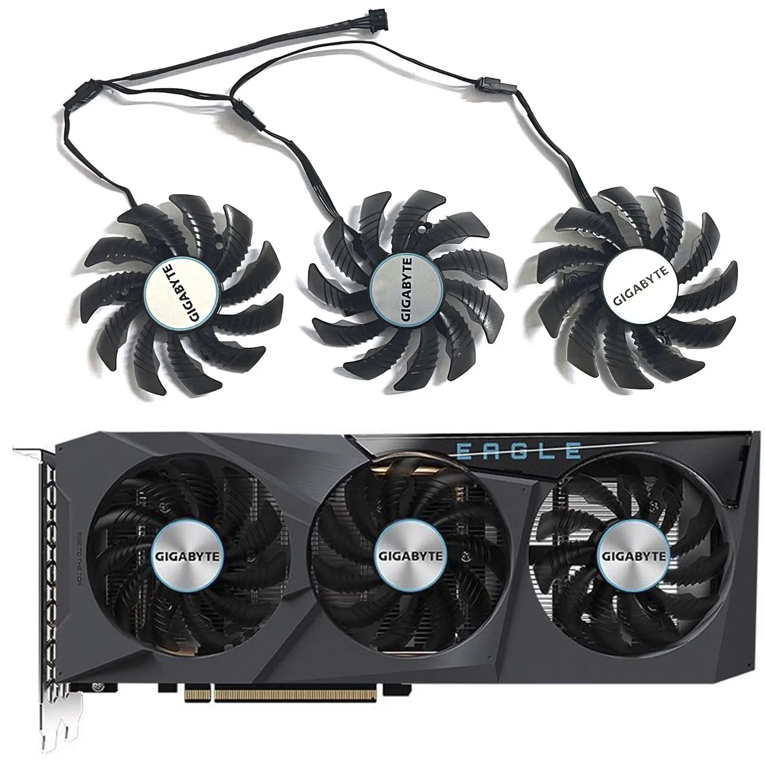 T128010Su Pld08010S12Hh 78 Millimetri Rx6600 Gpu Fan Per Gigabyte Radeon Rx 6600 6700 Xt Geforce Rtx 3070 Ti Aquila Raffreddato Grafica Fan