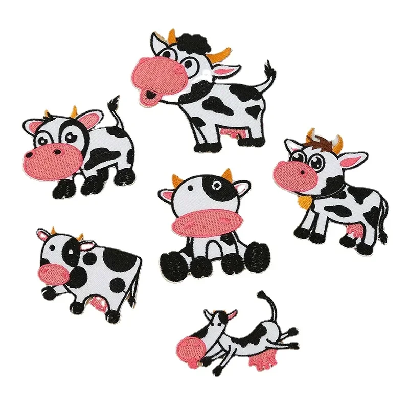 

50pcs/Lot Stick-on Luxury Anime Embroidery Patch Cow Shirt Bag Clothing Decoration Accessory Craft Diy Applique