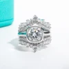 AnuJewel 3ct D Color Cushion Cut Moissanite Bezel Engagement Wedding Ring 925 Sterling Silver Rings For Women Jewelry Wholesale 5