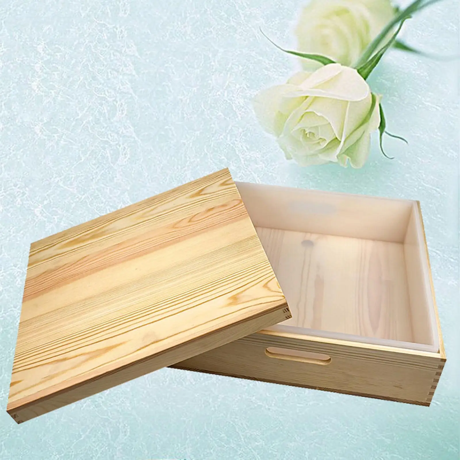 Wood Soap Mould 8L 280oz 8kg Soap Making Epoxy Mold with Lid Square DIY Loaf Mold Silicone