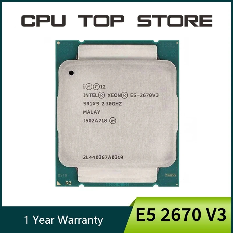 Intel CPU Xeon E5-2670V3 2.30GHz 30Mキャッシュ LGA2011-3 BX80644E52670V3 BOX Intel Xeon E5-2670 V3 CPU 12-Core 2.3GHz SR1XS 30MB 120W LGA 2011-3  Processor