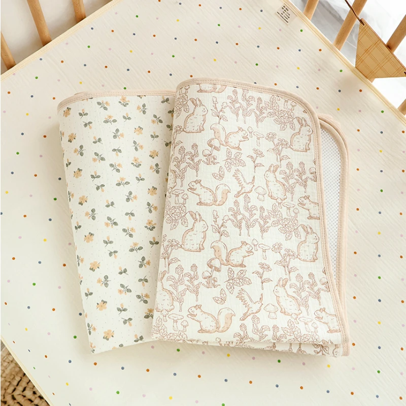 Cotton Baby Diaper Changing Mat Pad Covers Waterproof Children's Bed Sheet Bedding Items