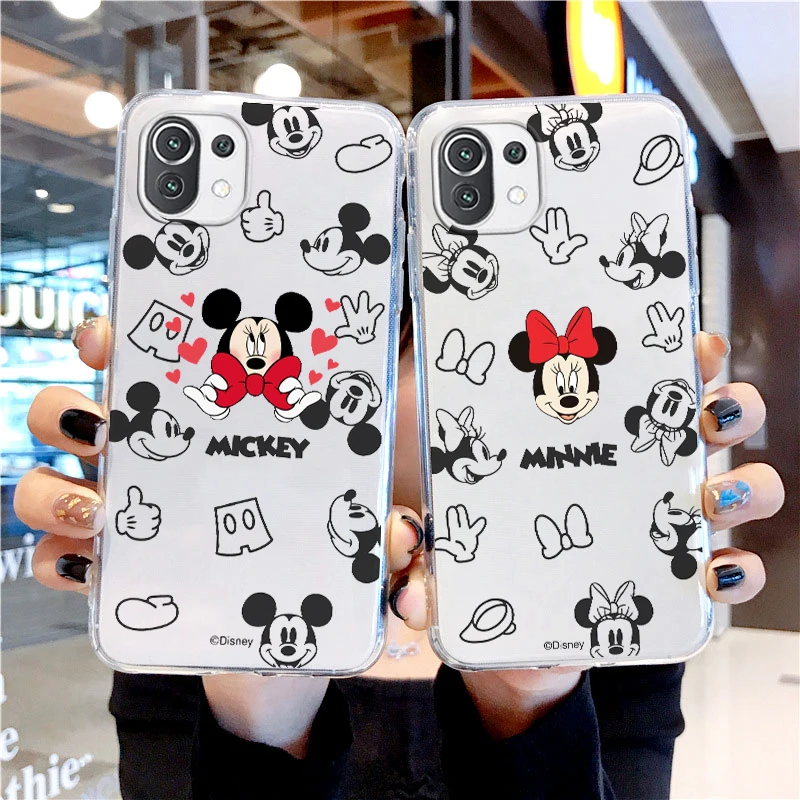 

Mickey Mouse Minnie Logo Transparent Phone Case For Xiaomi Mi 13 12T 12S 12X 12 11 11T 11i 10T 10 9 Pro Lite Ultra 5G