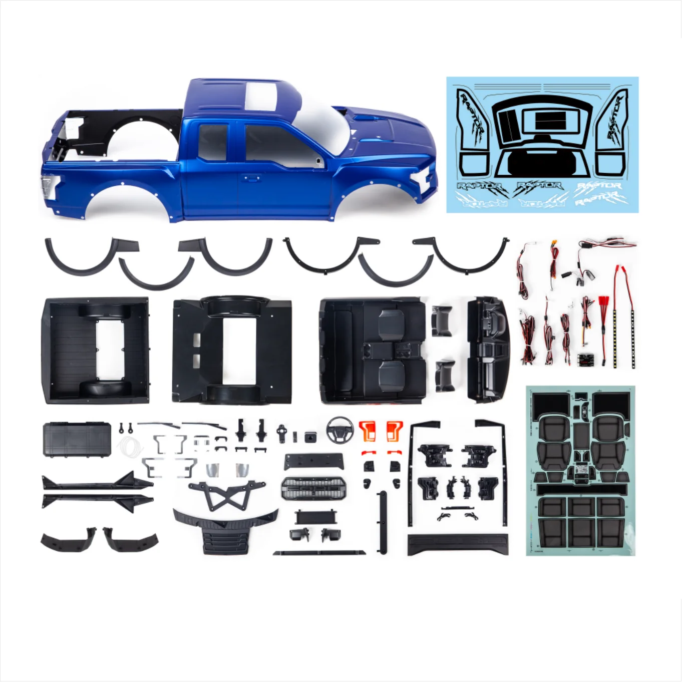 1:8 Raptor F150 RC Crawler Blue Color, Front Independent